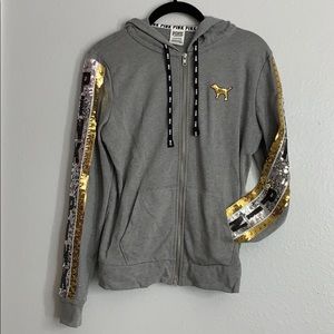 Victoria’s Secret pink sequin hoodie jacket